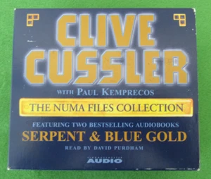 AUDIO CD 2 IN 1 BOOK-THE NUMA FILES COLLEC: SERPENT & BLUE GOLD BY CLIVE CUSSLER - Foto 1 di 10