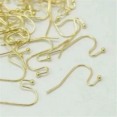 Ganchos para pendientes minimalistas enchapados en oro 14K hallazgos 2 piezas Foto 1 de 2