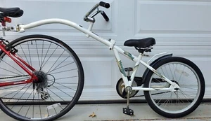 Tandem bike attachment trailer, WeeRide white (good condition) - Picture 1 of 3