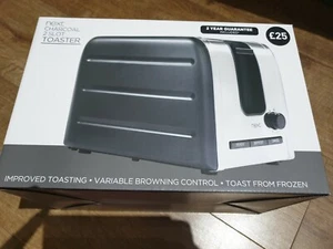 Next Charcoal Black 2 Slot Toaster BNWB - Picture 1 of 4