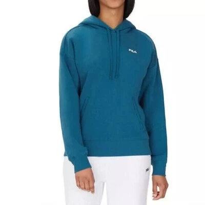 Sudadera con capucha de lana suave Fila para dama talla M azul Foto 1 de 4