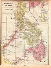 PHILIPPINE ISLANDS Antique authentic map 1903