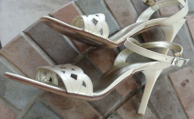 Via Spiga women shoes sandals lasercut size 7.5 stiletto strappy  - Image 1 of 4