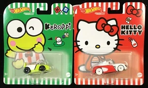 Hello Kitty & Keroppi from Hello Kitty Hot Wheels Character Cars Cute Lot of 2 - Picture 1 of 9