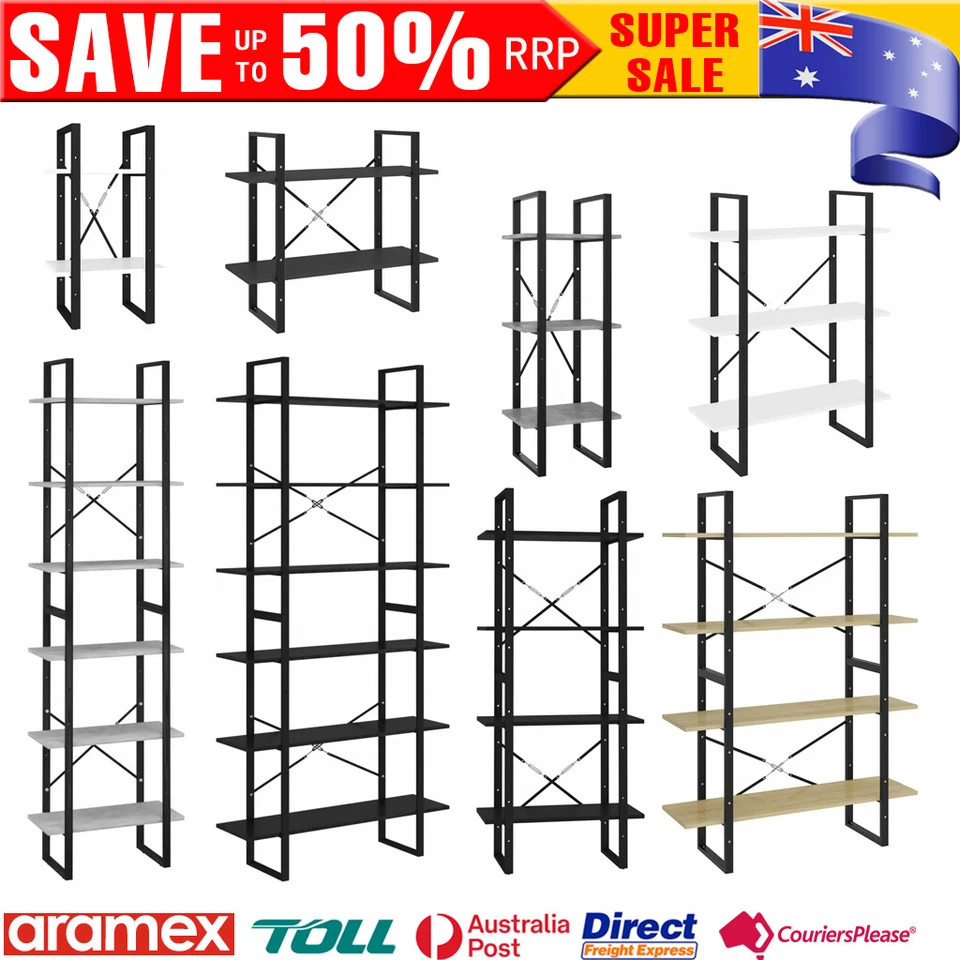 2/3/4/6-Tier Bookshelf Organizer Rack Stand Cabinet Display Shelf Unit Storage - image 1 of 1
