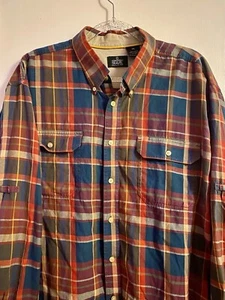 National Geographic Travel Collection - Men’s Size XXL Button Up Flannel - Picture 1 of 5