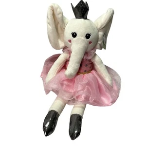 Bailarina elefante peluche animal de peluche sonajero arrugado juguete chispa crear imagen - Imagen 1 de 5