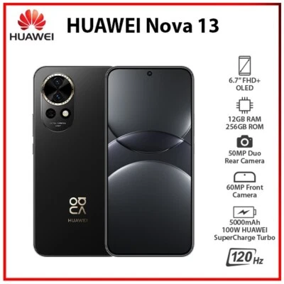 (New) Huawei Nova 13 12GB+256GB BLACK Dual SIM Unlocked EMUI Mobile Phone  - Bild 1 von 4