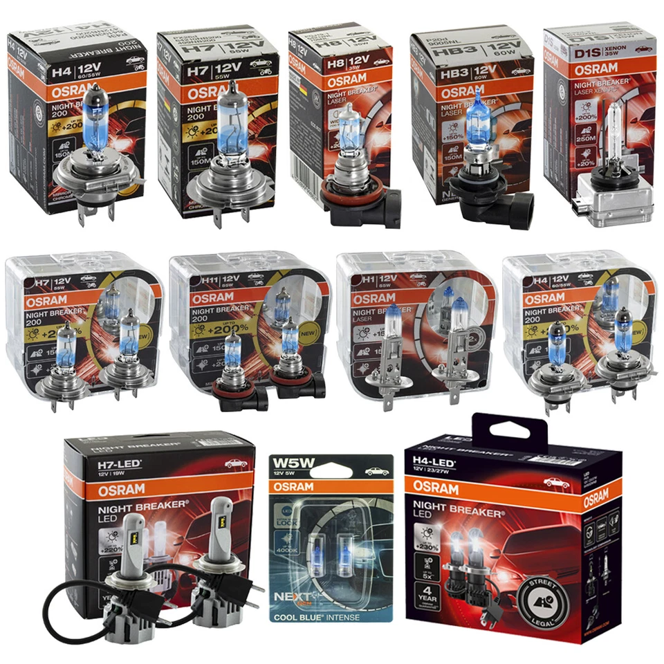 OSRAM NIGHT BREAKER XENARC Xenon Brenner LED H1 H3 H4 H7 H8 H11 D1S D2S D3S D4S - Bild 1 von 1