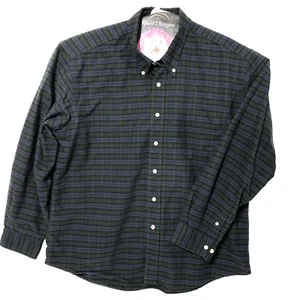 John Ashford Button Hemd Herren 2XL Blau Kariert Langarm Kleid Baumwolle XXL - Bild 1 von 7