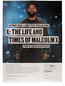 "Life Times Malcolm X" Anthony Davis Met Opera NYC 2023 New Yorker Ad 7.5x10.5" - Picture 1 of 1