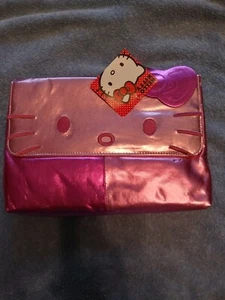 NWT Hello Kitty Pink Metallic Colorblock Clutch Purse. - Picture 1 of 4
