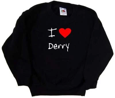 TEETREEDESIGNS I Love Heart Derry Kinder-Sweatshirt