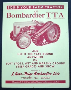 Bombardier TTA - Folleto de ventas de distribuidor de pista de tractor 1 hoja - Imagen 1 de 2