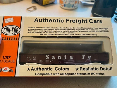 Con-Cor 0001-009020 HO  54 Ft Gondola Kit Santa Fe new in OB - Image 1 of 4