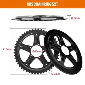 Chainring Sprocket Chainwheel 52T for Bafang BBS01B BBS02B 250-750W Mid Motor - Picture 1 of 4