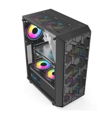 Tower Gaming Pc Gehäuse USB 3.0 ATX ,M-ATX,Mini-ITX  schwarz  JKS - Bild 1 von 4