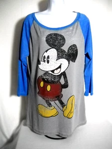Vintage Mickey Mouse Baseball T Shirt Ladies XXLarge New NWT - Picture 1 of 3