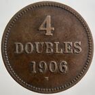 1906 Guernsey 4 Doubles Coin | Collectable Grade | a8039