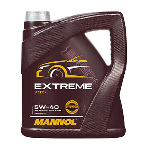MANNOL Extreme SAE 5W40 Motoröl VW 50200, 50500, MB 229.5, BMW LL-01, 4 Liter