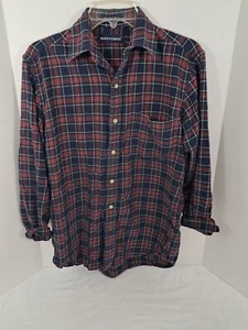 Camisa DE COLECCIÓN Britches Franela Abotonada Para Hombre Pequeña A Cuadros Roja - Imagen 1 de 6