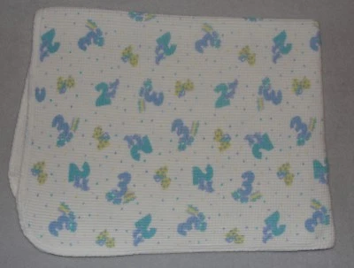 Manta Bebé De Colección Spencers 123 Números Blanca Térmica Waffle Tejido Algodón Recepción Foto 1 de 3