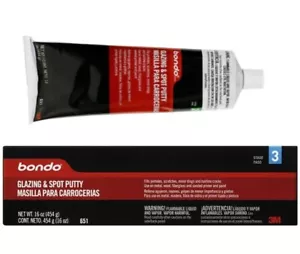 3M 00651 Bondo Glazing and Spot Putty 16oz Tube - Foto 1 di 1