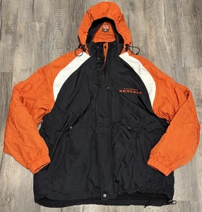 Giacca Reebok NFL Cincinnati Bengals Vintage Y2K Nero Arancione - Uomo Taglia XL - Foto 1 di 8