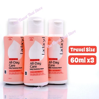 Lactacyd Cuidado Todo el Día Lavados Femeninos con Extractos de Leche 60ml Pack 3, Nuevo Paquete Foto 1 de 4