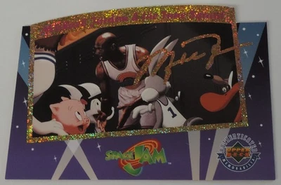 1996 UPPER DECK MICHAEL JORDAN & THE TUNE SQUAD SPACE JAM #D/5000 CARD 3 1/2 x 5 - Image 1 of 4