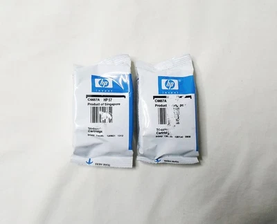 2 cartuchos de tinta tricolor HP 57 exp. Fecha Desconocida (nuevo precintado, sin caja) Foto 1 de 2
