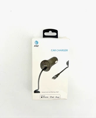 Cargador de coche AT&T 40W con puerto USB-C y cable iPhone negro Foto 1 de 4