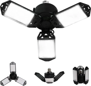 LED Garage Light, 80W 8000 Lumen Ceiling Lights with 3 Adjustable Panels, 6500K  - Picture 1 of 10