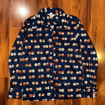 Vintage 70s Sears Disco Shirt Small PokeBall Vibes Mod Circles Made in Taiwan - Image 1 of 4