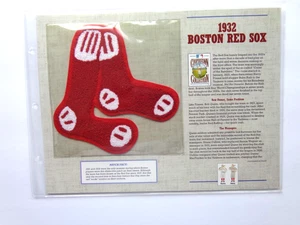 PARCHE DE COLECCIÓN BOSTON RED SOX 1932 COLECCIÓN COOPERSTOWN HISTORIA STAT - Imagen 1 de 2