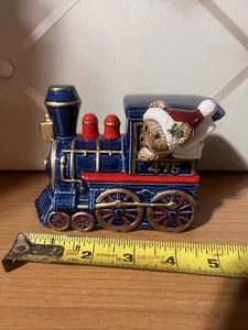 Caja de música: Bear Engineer Riding Train Joy To The World Christmas Works - Imagen 1 de 3