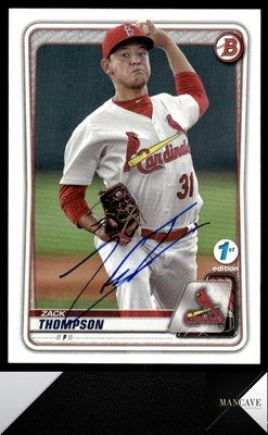 2020 Bowman 1st Edition #BFE-6 Zack Thompson Auto Signed Beckett Cardinals - Image 1 of 2