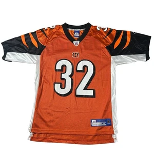 Maglia vintage NFL Cincinnati Bengals Rudi Johnson uomo media Reebok arancione Y2K - Foto 1 di 11