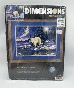 Dimensions Needlepoint Kit POLAR REFLECTIONS #2475 Wildlife Vintage Eisbär - Bild 1 von 6