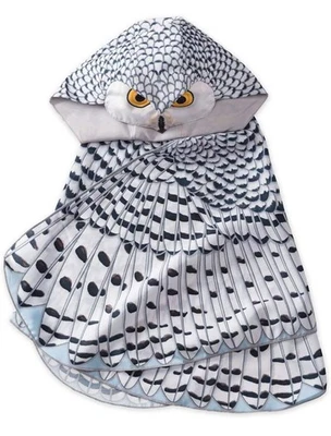 Disfraz de búho realista con capucha alas ojos pico niños vestir Halloween 46" alas Foto 1 de 3