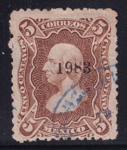 ucz84 Mexico 1874 Queretaro 19-83 Sc#118 Mc#96lx Cover