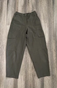Lululemon Olive Lab Woven High-Rise Barrel Leg Trouser Size 26, NWOT, $148 NEW - Picture 1 of 5