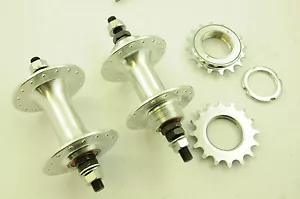 32 SPOKE FLIP FLOP ALLOY FRONT & REAR HUBS SEALED BEARING FIXIE BIKE + SPROCKETS - Picture 1 of 1