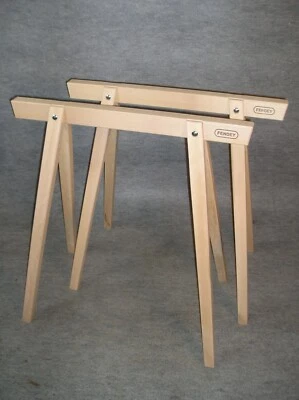 2 Tischböcke formschön in Buche natur   Tischbein Bock Schreibtisch Zeichentisch - Bild 1 von 4