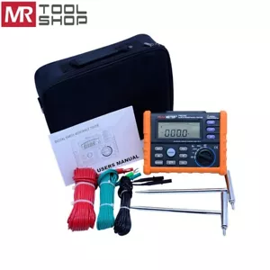Digital Earth Resistance Tester Voltmeter 4kΩ/200V 2/3 Pole Data Storage MS2302 - Picture 1 of 12