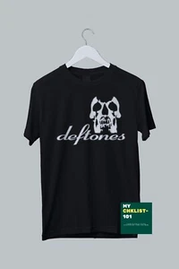 DEFTONES Skull Black T-Shirt Small Classic Alternative Rock Band Logo Metal - Picture 1 of 5