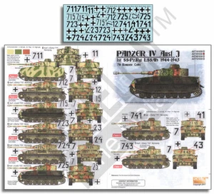 Echelon Fine Details 1/35 LAH Panzer IV Ausf. Js 1944-1945 Decals - Foto 1 di 1