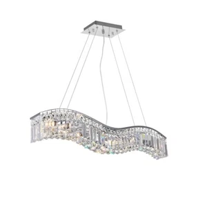 CWI Lighting Glamorous 5 Light Down Chandelier, Chrome - 8004P30C-A-Clear - Picture 1 of 1