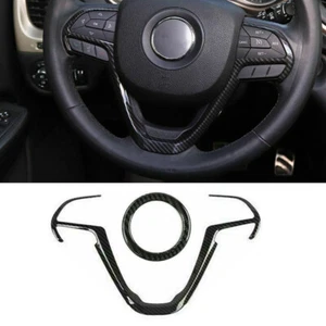 Steering Wheel Moulding Cover Trim for Jeep Cherokee/Grand Cherokee 14-20 Carbon - Imagen 1 de 9