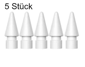 5x Ersatzspitzen für Apple Pencil 1 & 2 Gen Weiß Ersatz Tip – Stylus Spitze - Bild 1 von 4